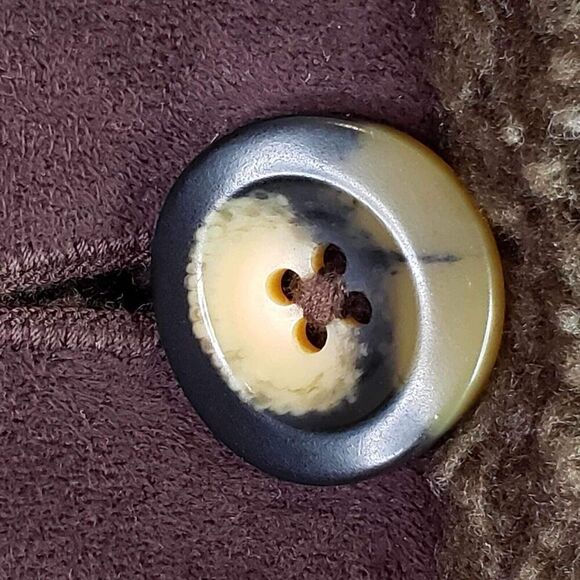 LL Bean Jacket Women’s Faux Suede Sherpa Lined Coat Brown Size Large L Button - Picture 4 of 9